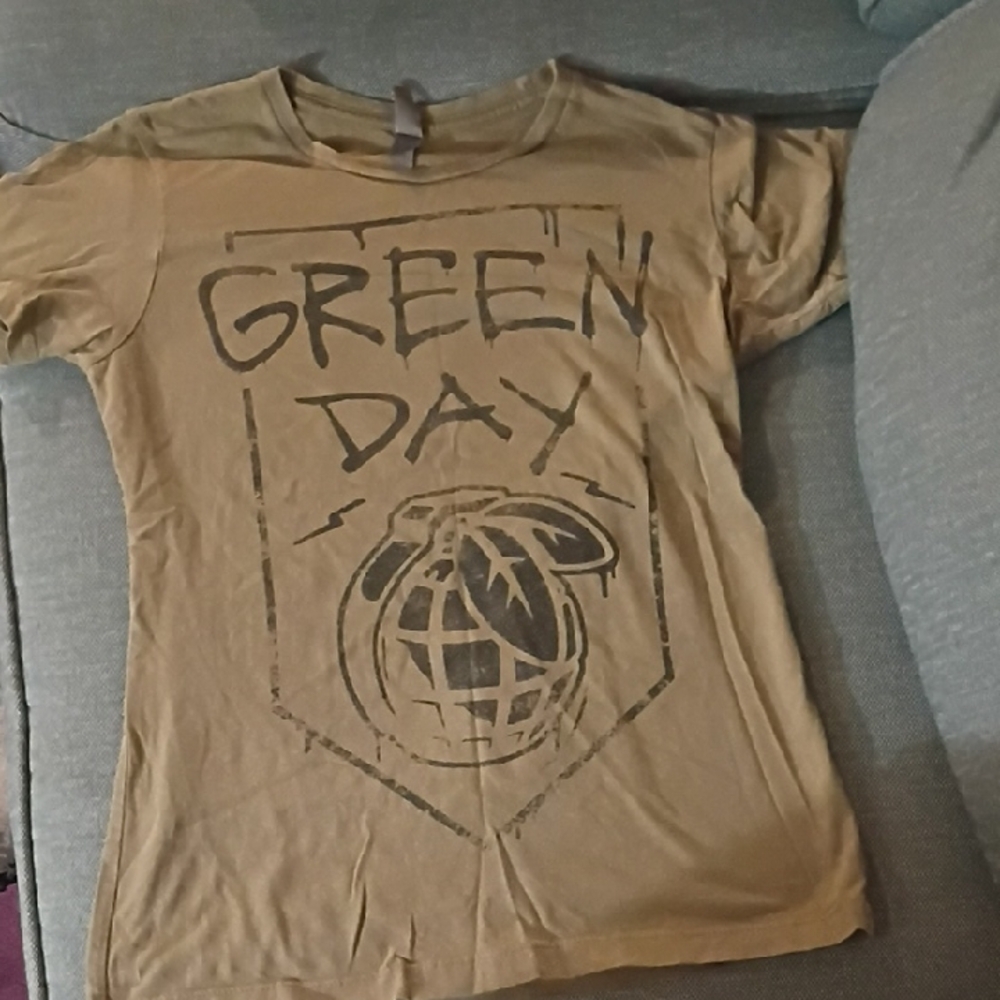 2004 Green Day Graphic Band Tee - Olive